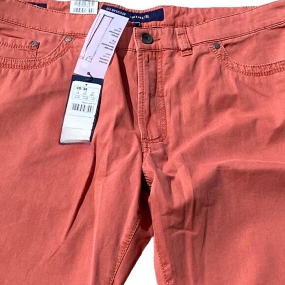 Altelier Gardeur Men’s 40x34 Rust Nevio Regular Fit Cashmere Cotton Jeans Pants - Picture 2 of 8